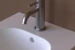 STIL elegant bathroom tap collection in brushed steel